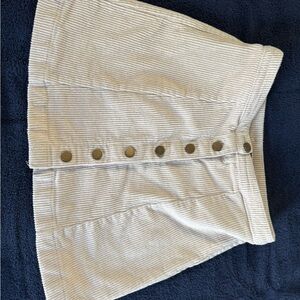 Button-Up Cream Corduroy Skirt